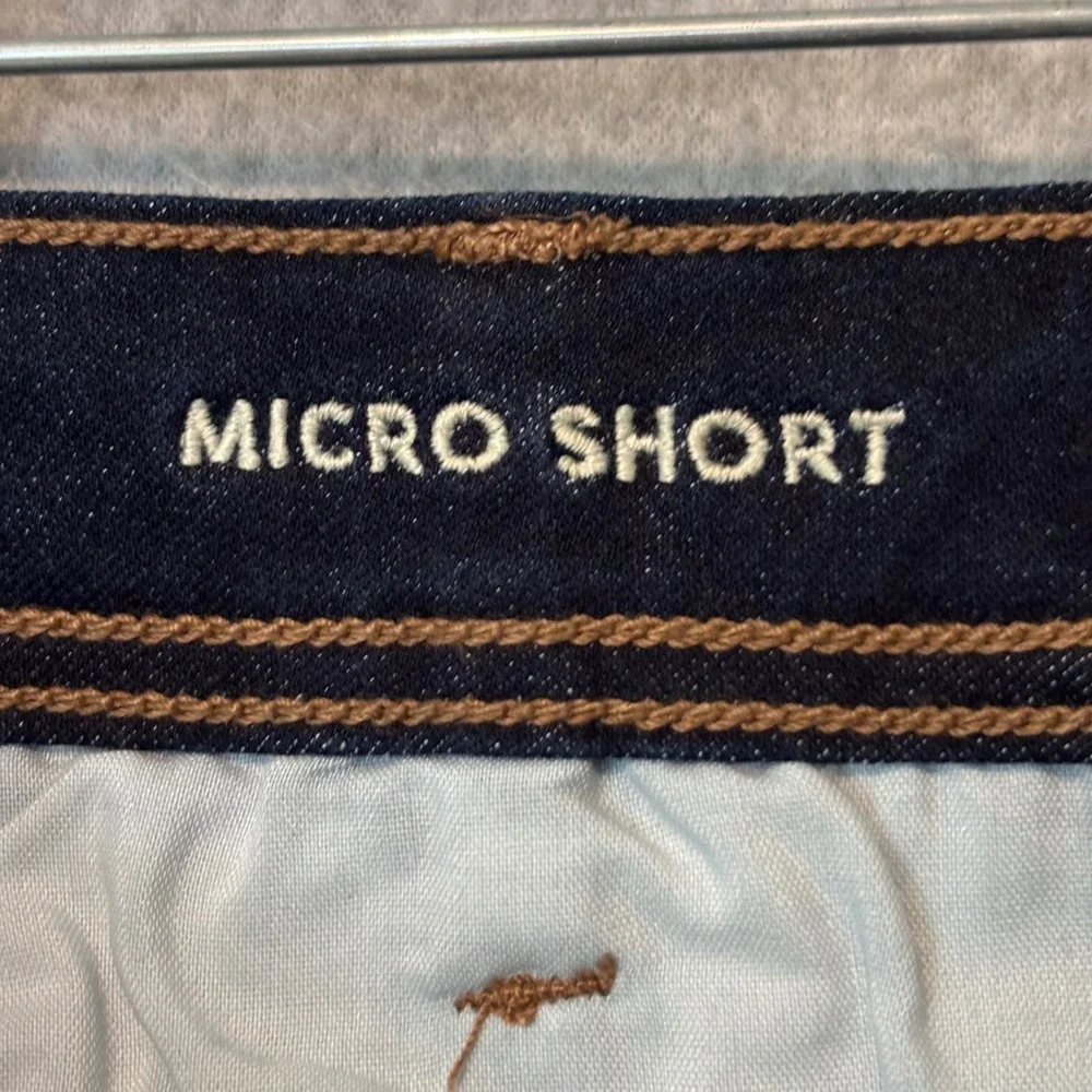 American Eagle Womens 10 Micro Shorts Denim Stretch High Rise Dark Wash Blue NWT
